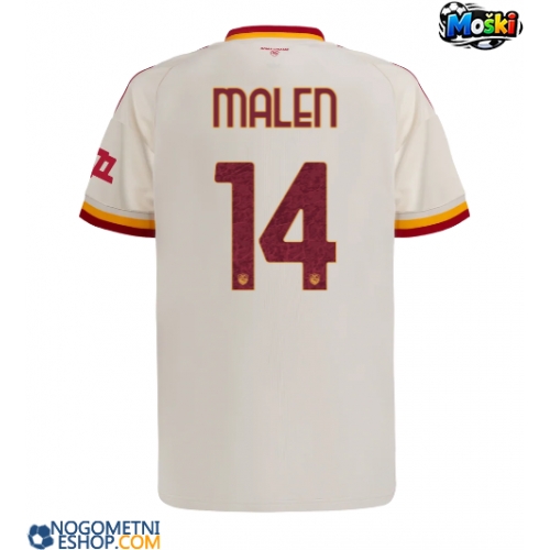 Moški Nogometni dresi AS Roma Donyell Malen #14 Gostujoči 2026-27 Kratek Rokav